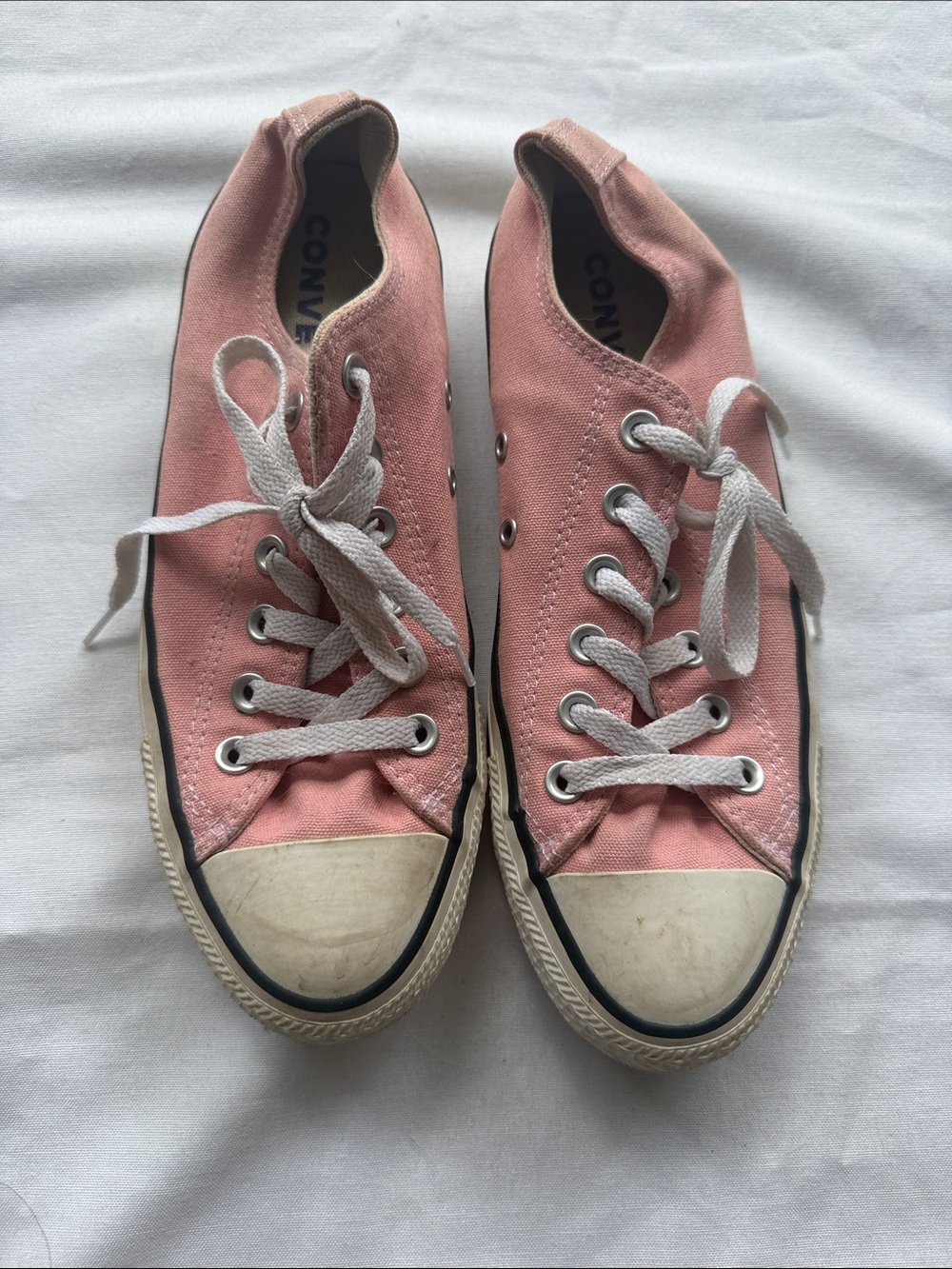 Converse Pink Low-Top Canvas Sneakers - Women's